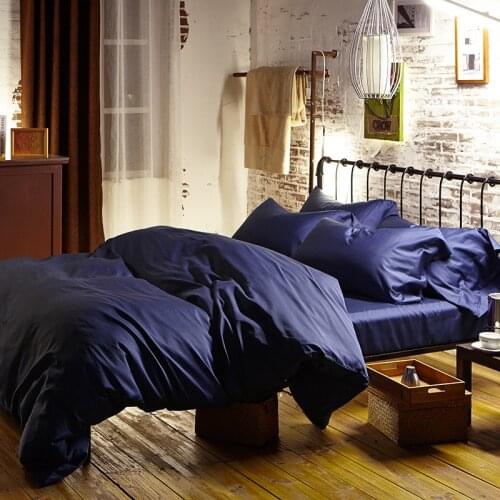 Blue 100% Egyptian cotton bedding sets bed sheets queen duvet cover king size double quilt doona bedspread linen bedsheet Luxury