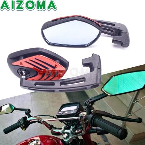 Motorcycle Sport Bike Red Rear View Rearview Mirrors For Harley Custom Chopper Honda Yamaha E-Bike 8 10 mm Bolt Back Side Mirror