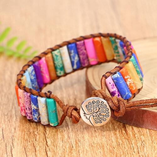 Colorful Round Beads Hand Colorful Emperor Stone Bracelet Spiritual Healing StonesBoho Jewelry Friendship Bracelets for Women