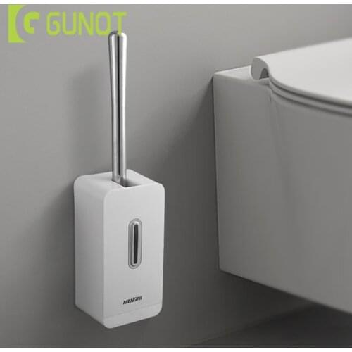 GUNOT Creative Toilet Brush Semiautomatic Long Handle Cleaning Brushes Wall-mounted Household Cleaning Tool Bathroom Accessorie