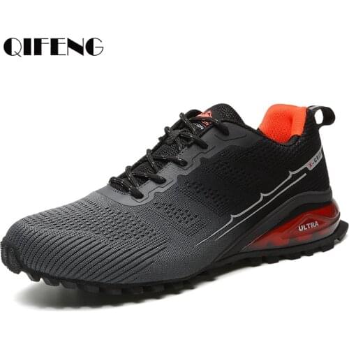 Large Size 50 Summer Mens Sports Casual Shoes Breathable Red Trekking Mesh Sneakers Outdoor Trail Running Shoes Hiking Light