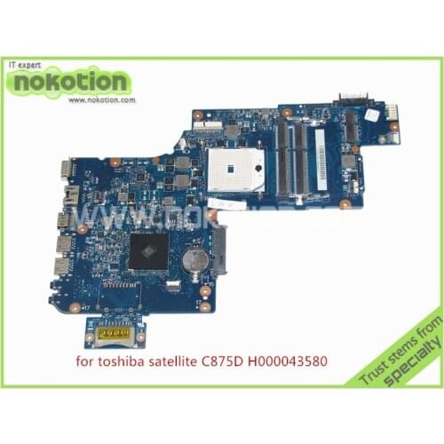 NOKOTION H000043580 Laptop motherboard For toshiba Satellite C875D L870 L875 C875 Series DDR3 PLAC CSAC UMA mainboard rev 2.1