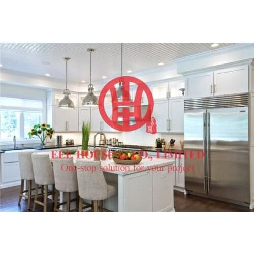 Fashion shaker-style solid wood kitchen cabinet with excellent design and quality shipping by sea