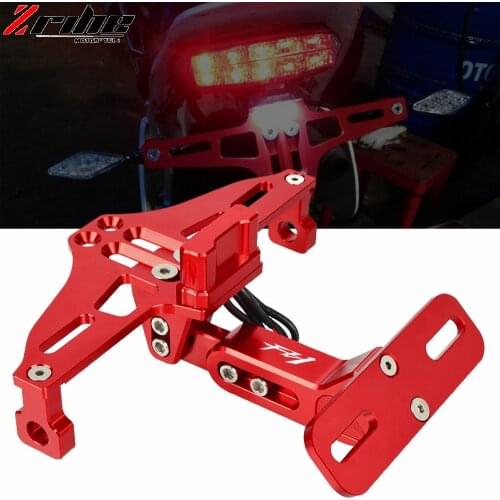 For Yamaha Fz1 Fazer 2001-2016 2009 2010 2011 2012 - 2014 Motorcycle LED License Plate Holder Support Plaque Moto Bracket Frame