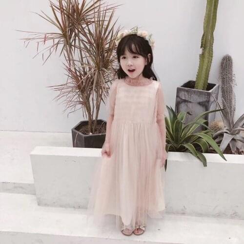 Baby girl clothes fashion dresses summer Pink rhinestone decoration yarn princess dress girls costumes