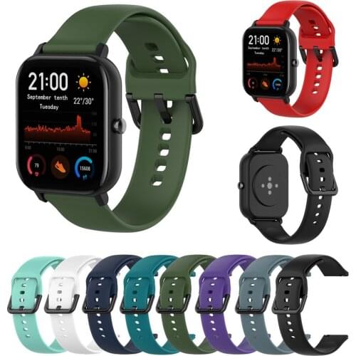 20mm Silicone Strap For Xiaomi Huami Amazfit Bip Band For Samsung Galaxy S2 Watch 3 41MM Replacement Bracelet Smart Accessories
