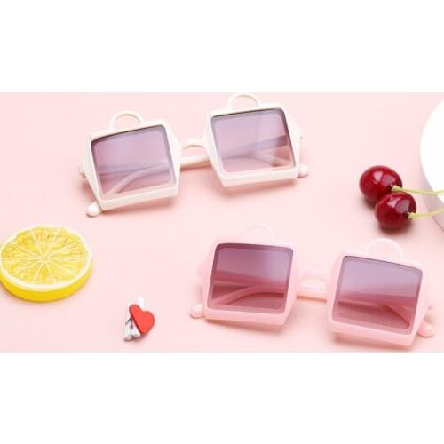 Designer Pink Oversized Sunglasses Kids Fashion Square Sun Glasses For Boys Girls Gradient Mirror Big Brand Vintage Eyewear