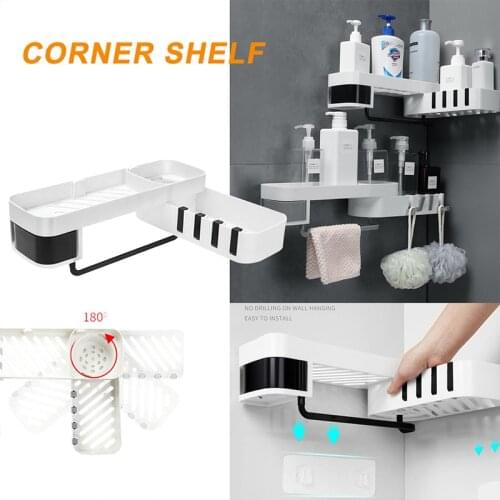 Corner Shower Shelf 2Layer Bathroom Shampoo Shower Shelf Holder Wall Mounted Kitchen Storage Rack Organizer Bathroom Accessories
