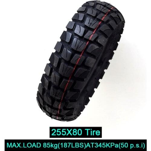 10 Inch 255x80 Tire Outer Tyre for Electric Scooter Speedual Grace Zero 10x Dualtron KuGoo M4 Upgrade 80/65-6 Off Road Tire