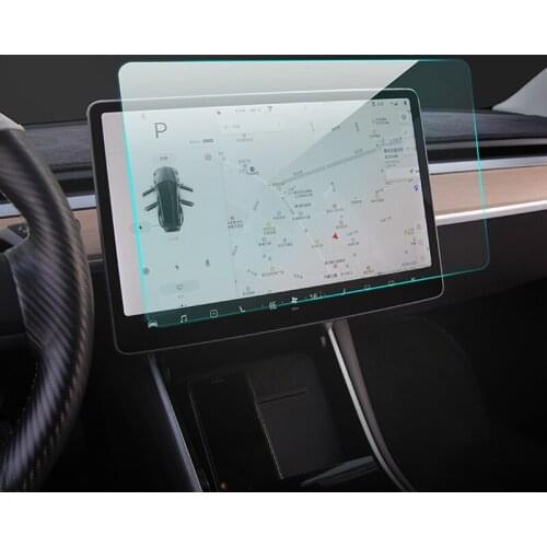 Car Navigation Touch Screen Tempered Glass Protector 15" Center Control Touchscreen Protect Film for Tesla Model 3 Accessories