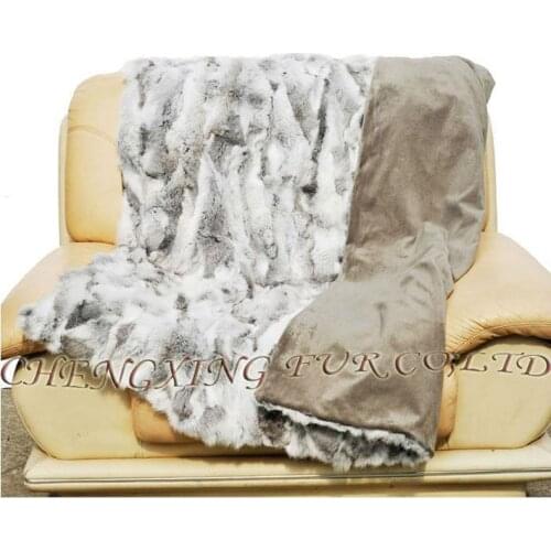 CX-D-12/Z 70x140cm Custom Made Natural Colour Rabbit Real Fur Area Rug Fur Blanket ~Hot Selling