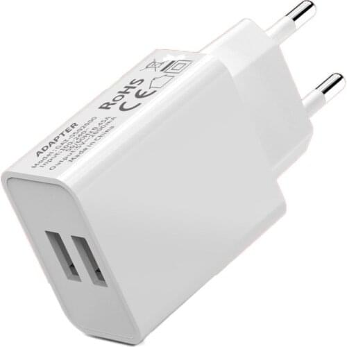 1pc 2Port USB Charger 5V 2A Traval Wall Charging Adapter for Mobile Phone Charger