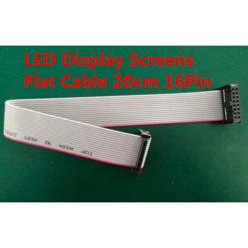 Free Ship 10PCS LED Display Screens Flat Cable 20cm 16Pin Pure Copper Flat Ribbon Data Cables 16P Flat Wire Cable Custom Cable