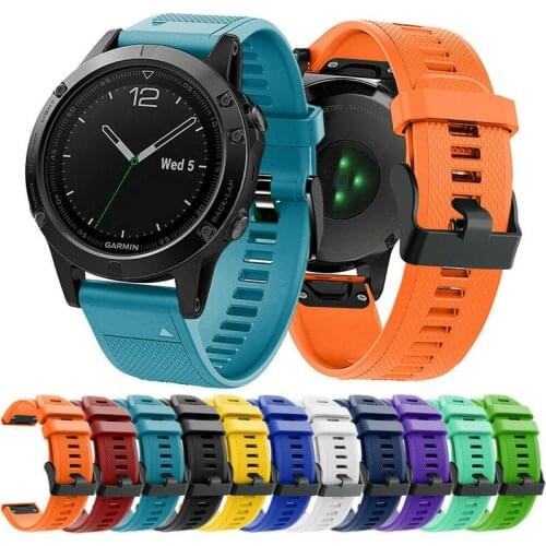 100Pcs/Lot Strap Watchband For Garmin Fenix 5 Fenix5 Multisport GPS Watch Sports Silicone Quick Release Wrist Band