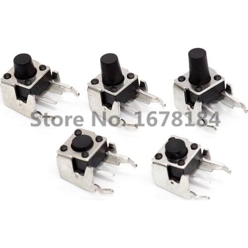 1000PCS PCB Momentary Tactile Tact Push Button Switch Right Angle With stent 6*6*4.3/5/6/7/8/9/12mm 6x6x4.3/5/6/7/8/9/12 MM