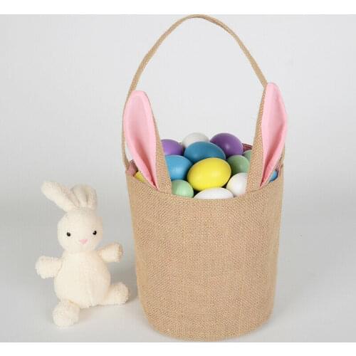 2019 New Design Cute Bag With Rabbit Bunny Ear Lovely Tote Jute Gift Bags Fashion Handbags Travel Buggy Bag