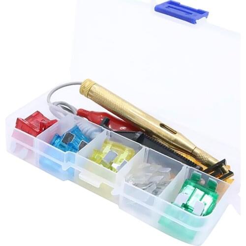 30 Pieces Car Motorcycle Blade Fuse Set Kit 5A 10A 15A 20A 25A 30A & Test Pencil