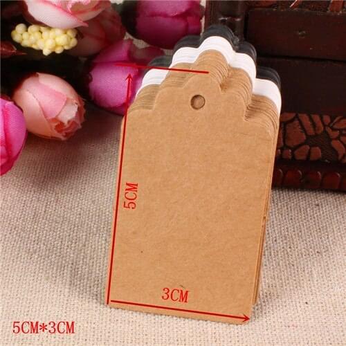 300pcs 5*3cm Head tag tag mark card baking blank card garment small hang tags message card