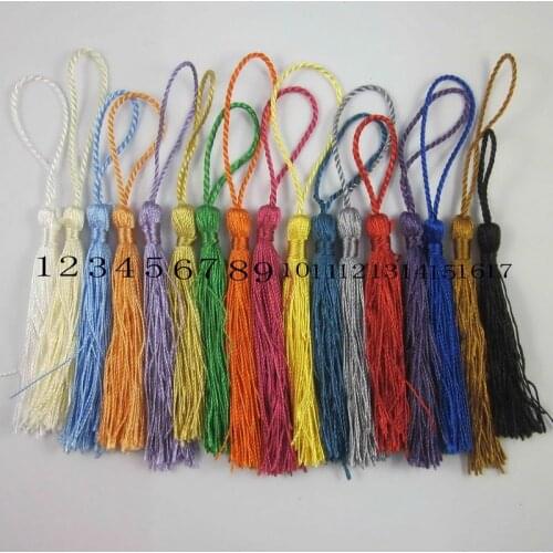 500pcs about 12.5cm wholesale mix color polyester Charm tassel for home decore curtain fitting bookmark curtains can choice 2029