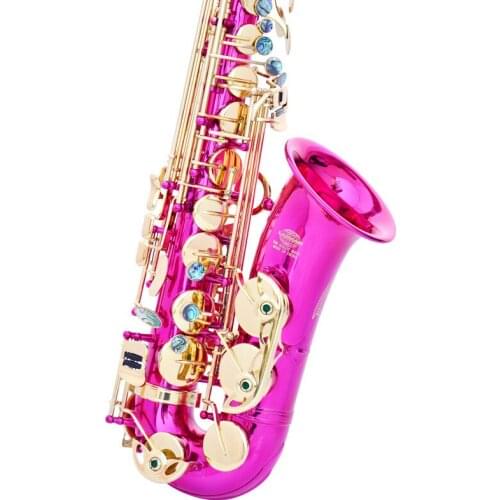 Rose Gold Lacquer Brass Alto Instrument Accessories Professional Eb China Sax Saxophone Alto