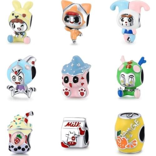 BISAER 100% 925 Sterling Silver Mother Love Series Heart Charms Beads Fit DIY Original Bracelets & Bangles Accessories ECC429