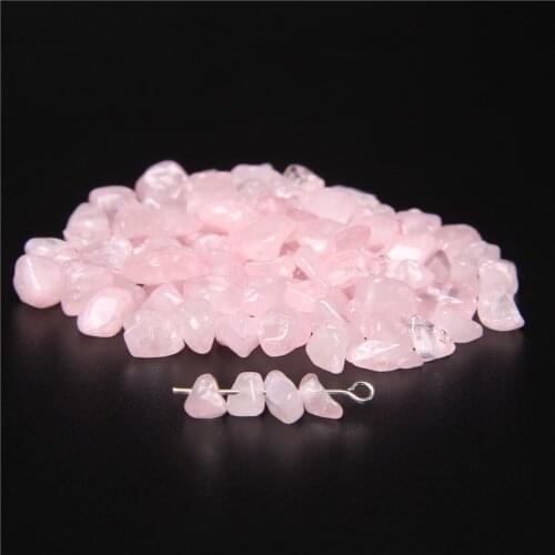 Natural Rose Crystal Beads Irregular Gem Quartz Healing Stone Loose Chips Bead For Jewelry Making DIY Bracelet Necklace Earing