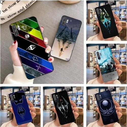 Video game Skyrim Logo Phone Case For Samsung Galaxy Note20 ultra 7 8 9 10 Plus lite Samsung M21 M31S M30S M51
