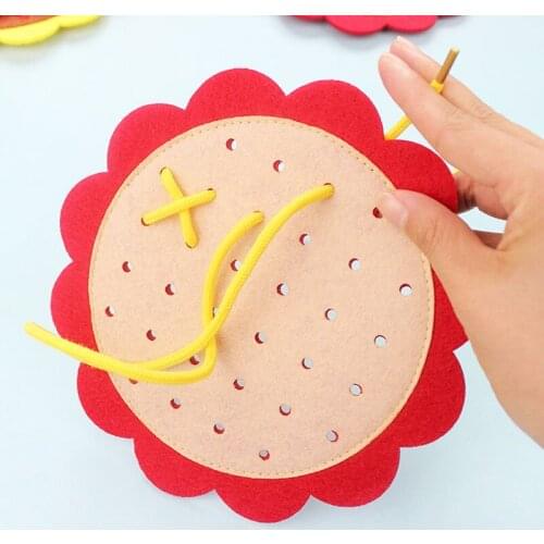 DIY Manual Weave Cloth Kindergarten Teaching Toys Baby Early Learning Education Toys Montessori Toy Kids Children Birthday Gift