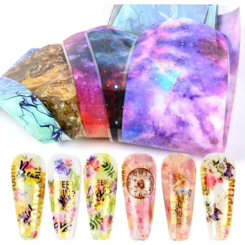 Nail Foils Marble Series Nail Transfer Foils Decorations DIY idea nail Art Transfer Sticker Decals Nail Accessories