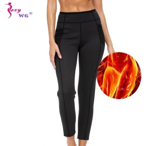 SEXYWG Womens Hot Thermo Body Shaper Neoprene Slimming Pants Thighs Fat Burner High Waist Tummy Shapewear for Weight Loss