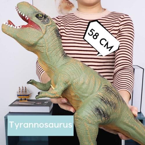 68CM Dinosaur Model Toy Big Size Tyrannosaurus Rex Soft Puppets Velociraptor Jurassic Worlds Park Shark Dinosaur Toys for Kids