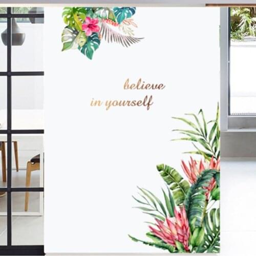 Creative English Flower Wall Sticker Living Room Decoration Room Background Wall Decoration