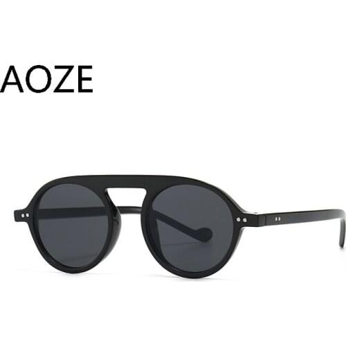 AOZE 2021 Fashion Cute Round Style Rivets Sunglasses Men Women ins Popular Cool Brand Design Sun Glasses Vintage Shades UV400