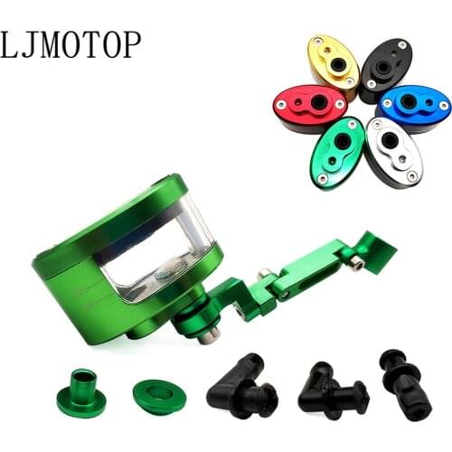 Motorcycle CNC Brake Fluid Reservoir Clutch Tank Oil Fluid Cup For Kawasaki ZX636R NINJA 400R GTR1400 ZX14R Z1000SX H2R