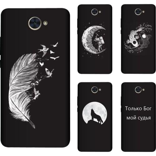 Soft Silicone TPU For Huawei Y7 2017 Case Cover Painting Matte Phone Cases For Huawei Y 7 Y7 2017 Funda