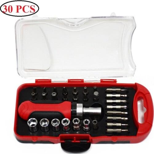 30pcs Multi-functional Manual Ratchet Screwdriver Set Heads Sleeve Wrench for Mechanical Repair Hand Tool Set