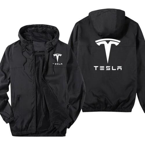 NEW Stitching Hip hop trend Men sports top Tesla car logo print men clothing Harajuku Oversized Men Hip hop street jacket