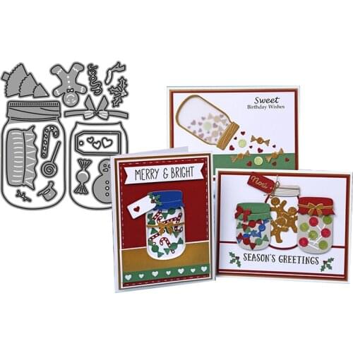 2019 New Arrival Bottled biscuits Stencil Metal Cutting Dies For Scrapbooking Practice Hands-on DIY Album Card Handmade Tools