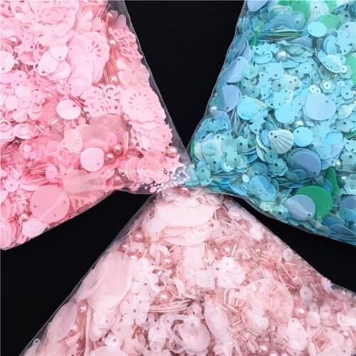 30g/Lot Mix Flowers Star Oval Round loose sequins Paillettes Wedding craft diy Navidad Ornaments,Mixed Sequin Glass Beads Pearl
