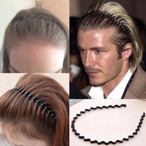 1PC Women Unisex Black Wavy Head Hoop Band Headband Men Hairband Styling Tools Girls Hair Accessories