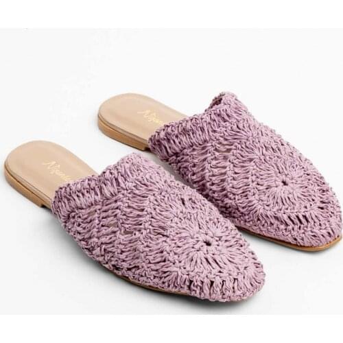 Knit Belt Pearl Detail Women Slippers jewelry accessory fashion home handmade