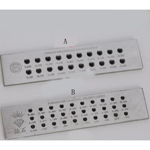 Rectangle Shape Wire Draw Plate 30 Holes Jewelry Craft Shaping Tool