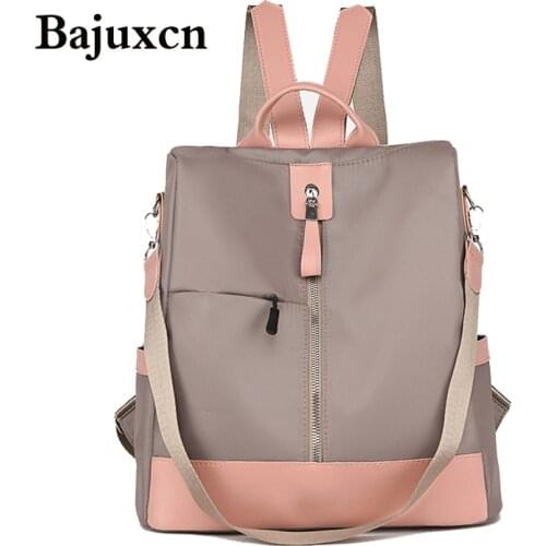 Luxury ladies backpack 2020 new Oxford cloth waterproof multifunctional schoolbag large capacity stitching ladies student school
