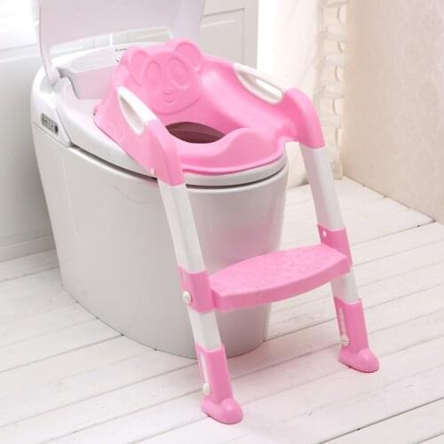 2 Colors Baby Potty Training Seat Childrens Potty With Adjustable Ladder Infant Baby Toilet Seat Toilet Training Folding Seat