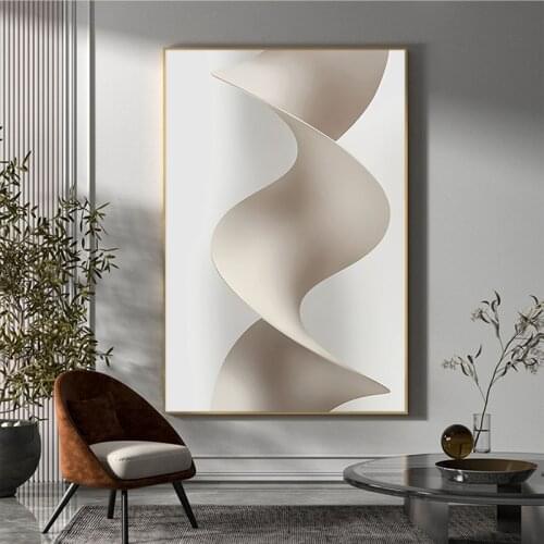 Beige Modern Abstract Wall Art Canvas Poster and Print for Living Room Bedroom Decoration Paintings Nordic Pictures Home Decor