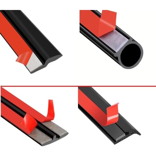 Car 4 Meters IT slanting T V Shape Z Car Door Seal Strip EPDM Rubber Noise Insulation Weatherstrip Seal Auto Accessories