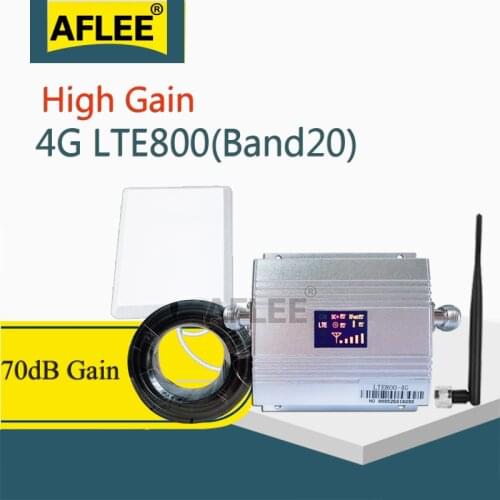 Band20 LTE 800MHz 4G Network Mobile Signal Booster 800Mhz 4g Cell phone Amplifier 4G cellular signal repeater GSM 4g Antenna