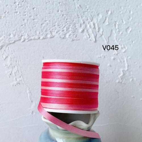V045 A Roll Wholesale 2mm-36mm 100% Pure Silk Embroidery Ribbons Handcraft Supply Double Faced Thin Taffeta Silk Ribbon