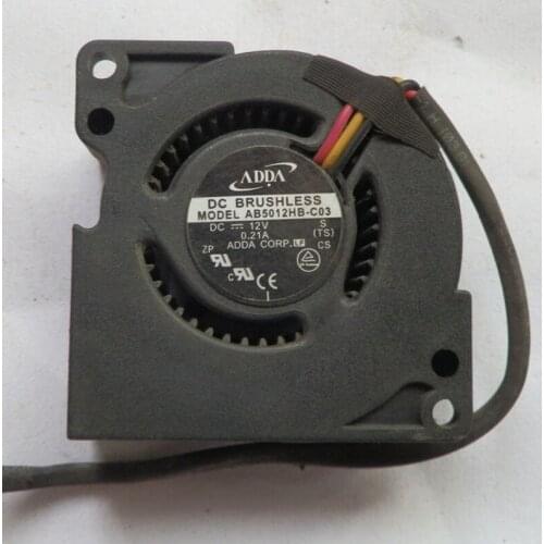 5020 12V 0.21A AB5012HB-C03 ball bearing blower 6 Month Warranty