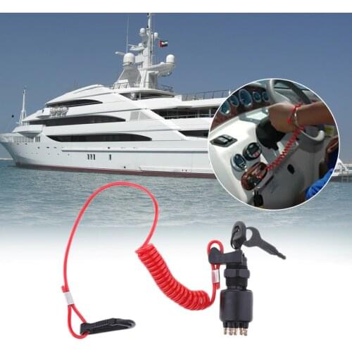 Ignition Switch Key Safety Lanyard Lock Assembly for OMC BRP 1996 Up Johnson Evinrude 5005801 for Evinrude for Johnson for BRP